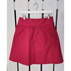 J Crew Thick A-line Pink Lined Knee Length Skirt 4 Stitch Hem 97636 Preppy